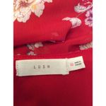 Lush Clothing Lush Red Wrap Frilly Ruffled Short Sleeve Floral Dress V neck XS Photo 6