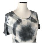 Brandy Melville Brandy Melville Tie Dye Crop Top Ribbed Blue Short Sleeve Women Size One Size Photo 4