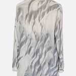 Helmut Lang  Mars Print White Grey V Neck Top Photo 2