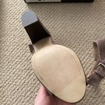 Tahari NEW  Taupe Grey Margaret Perforated Suede Block Heel Sandals Shoes 8 NIB Photo 8