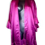 Victoria's Secret Victoria’s Secret Flounce Sleek Purple Satin Robe M/L Photo 0
