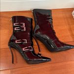 NWT Azalea Wang Chatty Buckle Detail Bootie In Black Black Patent Size 9 Photo 6