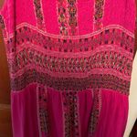 EUC pink boho Western print baby doll midi tank dress Mi Ami Francesca’s L Size L Photo 2
