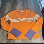 Tommy Hilfiger Vintage V-Neck Sweater in Orange and Purple Photo 0