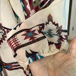 Soulmates Sheer Aztec Tribal Southwestern Print Peasant Top Size Large Photo 2