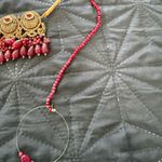 Indian Pakistani complete wedding bridal jewelry set Gold Photo 3