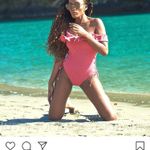 Stunning bodysuit one piece swimsuit nwt pink lace Size M Photo 1