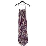Free People Heat Wave Purple Floral Spaghetti Strap Maxi Dress Size Medium Photo 5