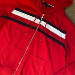 Tommy Hilfiger  Hoodie Sweatshirt Women’s XL Long Sleeve Full Zip Red Stripe Logo Photo 3
