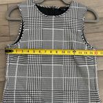 Theory  Black Cream Houndstooth Plaid Sleeveless Shift Above the Knee Dress 2 Photo 6
