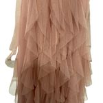 Teeze Me  Metallic Lace Glitter Mesh High Low
Dress in Blush, Sz 1/2 Photo 10