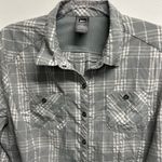 REI Gray Plaid Women's Button Down Hiking Shirt Size L Photo 1