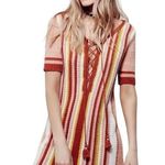 Free People NEW  Lollipop Sunset Stripe Tunic Knit Mini Dress size Small Photo 0