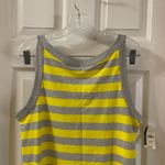 New York And Company Yellow/Grey Striped Dress Large Photo 9