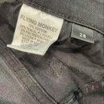 Vervet Flying Monkey Sz 28 Black Denim Straight Leg Jeans Cotton Lyocell Distressed Photo 9