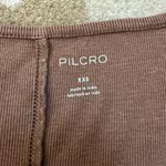 Pilcro Anthropologie brown ruched side tie tank top women’s size XXS Photo 6