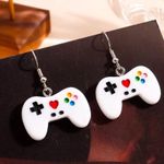 🆕White Game Console Controller Charm Dangle Earrings Photo 5