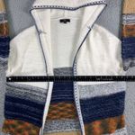 Fate Cardigan Sweater Women‎ Medium Hooded Open Front Fuzzy Cozy Lagenlook Tan Photo 3
