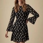 Reiss  Yvette floral lace appliqué bell sleeve dress 10 black and white tea party Photo 0