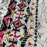 Poof! POOF Aztec Embroidered Fringe Needlework Vest Size Large Photo 4