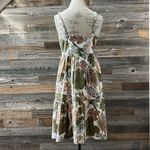 BeachLunchLounge  Tropical Leaf Print Dress Braided Shoulder Button Down Size S Photo 4