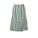 Sage Green Linen Maxi Skirt Flowy Drawstring Waist Lined Lightweight Women’s S Photo 1
