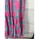 Crown & Ivy Pineapple Print Swiss Dot Maxi Dress Women XL Pink Preppy Beach Photo 7