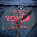 Yoki New York Navy Blue Quilted Hoodie Vest Jacket Photo 4