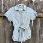 BDG  Striped Linen Blend Utility Romper | XS Photo 2