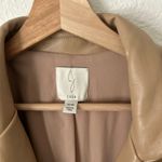 Joie  Boyfriend Oversized Vegan Leather 2 Button Blazer Coat Jacket M Photo 2