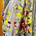 byTiMo Semi Couture Long Sleeve Ruffle Mock Neck Mini Dress Floral Blue Medium M Photo 7