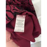 Gabby Skye  Dress Size 4 Dark Pink With Velvet Floral Pattern Whimsy Goth Photo 6