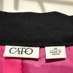 Cato  Black Blazer with Bright Pink Interior Photo 3