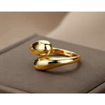 Boutique NEW Chunky Yellow Gold Plated Sterling Silver Open Wrap‎ Band Ring, Adjustable Photo 9