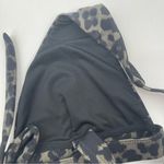 Good American  Bikini Top Sexy Boost Wide Band Animal Print Green Size Small NWT Photo 10