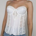 Dominique White Satin & Lace Torsolette Bustier Corset Bra Top Size undefined Photo 0
