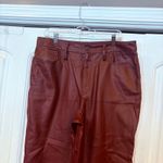 Madewell Burgundy Faux Leather The Perfect Vintage Straight Jean Size 32 Photo 3