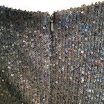 Mac Duggal  Navy Blue Sequin Formal Dress Wedding Guest Gala Gown Size 14 L XL Photo 4