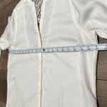 Mavi White Long Sleeve Button Up Roll Up Sleeve Embroidered Shirt Size XL Photo 8