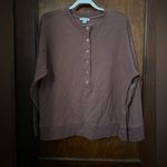 Athleta  Balance Henley Sweatshirt Size L Photo 1