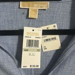 MICHAEL Michael Kors Blue Shirt Dress Tunic Size 1X Photo 1