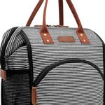 Lunch Bag Insulated Lunch Box Wide-Open Lunch Tote Bag Large Drinks Holder Durable Canvas Thermal Snack Organizer for Women Men Adults Work Picnic Hiking Beach Fishing,Stripes Visit the LOKASS Store Photo 0