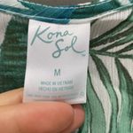 Kona Sol  Green Palm Print Swim Cover Up Dress Size M Photo 2