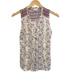 Mason & Belle Womens Floral Sleeveless Button Down Corean Blouse Multi Medium Photo 1