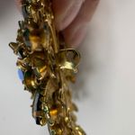 Vintage Emerald Green Aurora Borealis Rhinestone Flower‎ Brooch Pin Photo 9