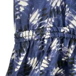 Rebecca Taylor Silk Graphic Print Sleeveless V Neck Fit Flare Dress Blue Size 6 Photo 10