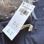 Abercrombie & Fitch strapless flare midi dress in blue floral Photo 9