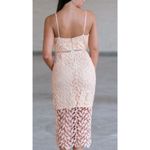 Revolve X Lumiér Lace Midi Dress Cocktail Party Sleeveless Pink Size S‎ Photo 2