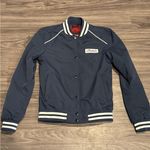 Indian Motorcycles Women’s Bomber Jacket Size XS Red Quilted Lining NWOT Blue Photo 0