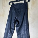 Offline by Aerie The Hugger Crossover High Waisted Crackle Faux Leather Legging Black Photo 6